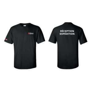 T-shirt noir réception/expédition